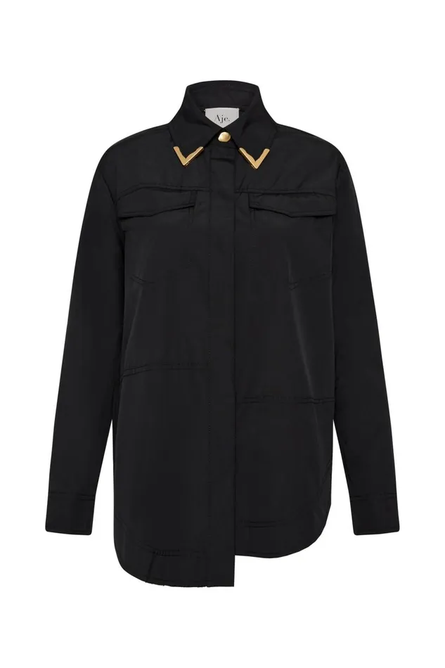 Aje Tops Ryka Hardware Shirt Black 8211 Women Aje Tops Ryka Hardware Shirt Black 8211 Women