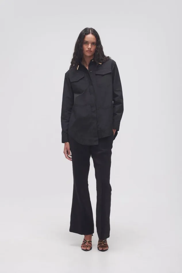 Aje Tops Ryka Hardware Shirt Black 8211 Women Aje Tops Ryka Hardware Shirt Black 8211 Women