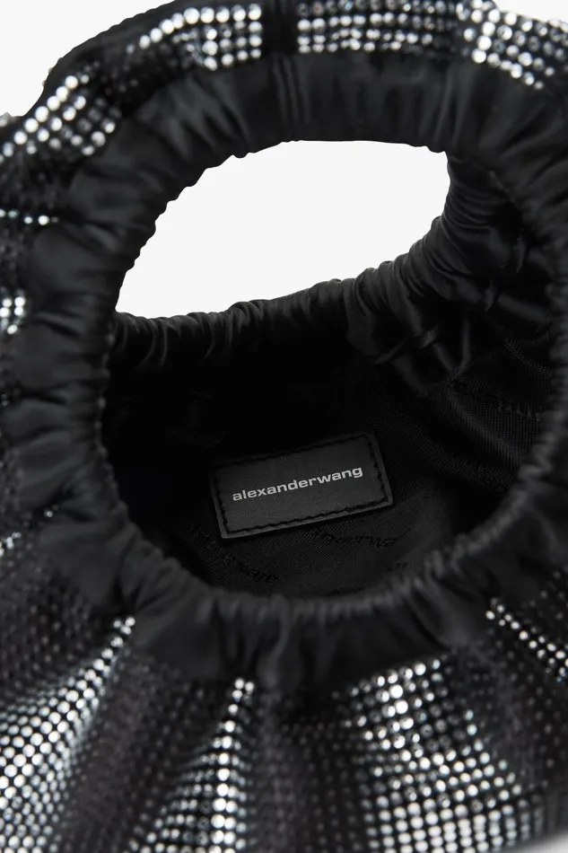 Alexander Wang Bags Women Crescent Mini Bag In Distressed Crystal Hotfix
