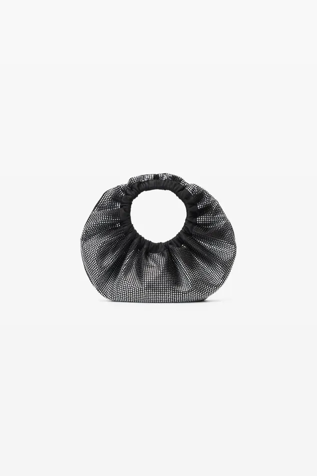 Alexander Wang Bags Women Crescent Mini Bag In Distressed Crystal Hotfix