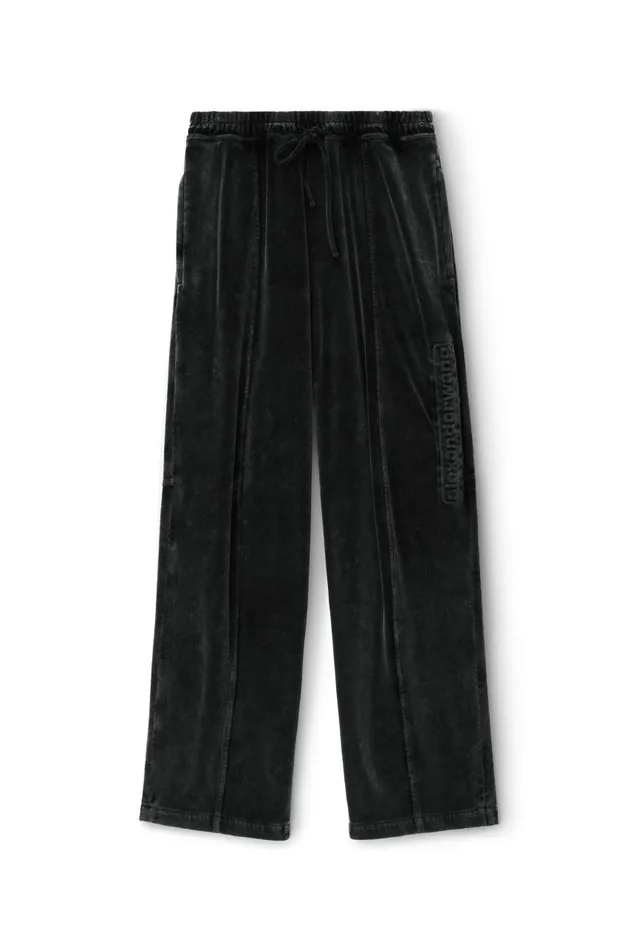 Alexander Wang Bottoms Men Logo Track Pant In Velour