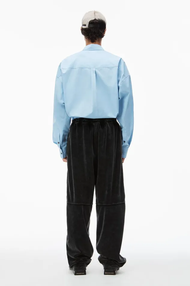 Alexander Wang Bottoms Men Logo Track Pant In Velour