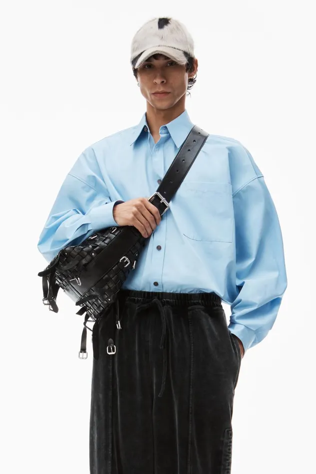 Alexander Wang Bottoms Men Logo Track Pant In Velour