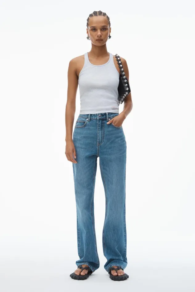 Alexander Wang Denim Women Fly HighRise Stacked Jeans