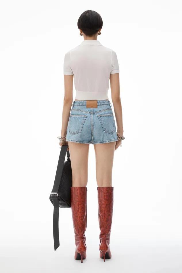 Alexander Wang Denim Women Shorty HighRise Short In Denim
