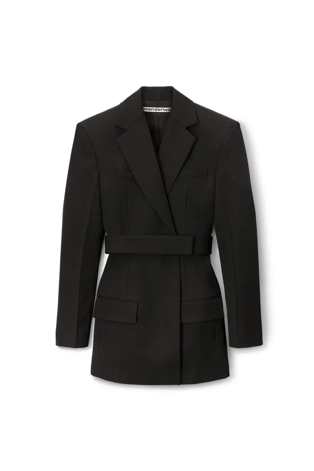 Alexander Wang Dresses Women Belted Blazer Dress In Wool Tailoring