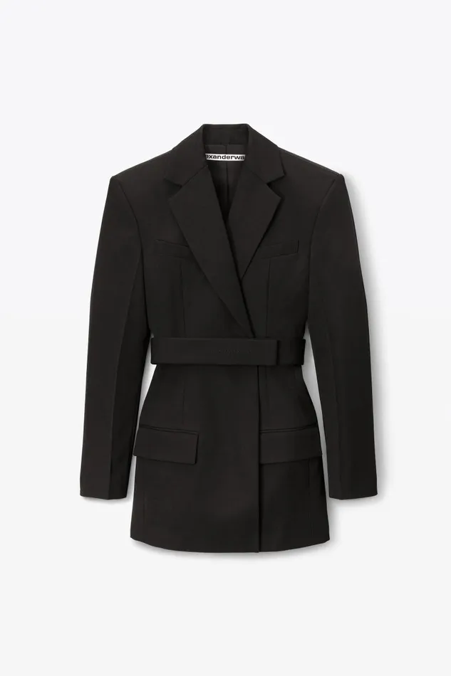 Alexander Wang Dresses Women Belted Blazer Dress In Wool Tailoring