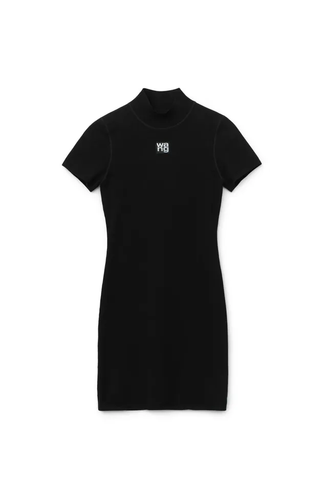 Alexander Wang Dresses Women Mock Neck Tee Dress In Bodycon Knit