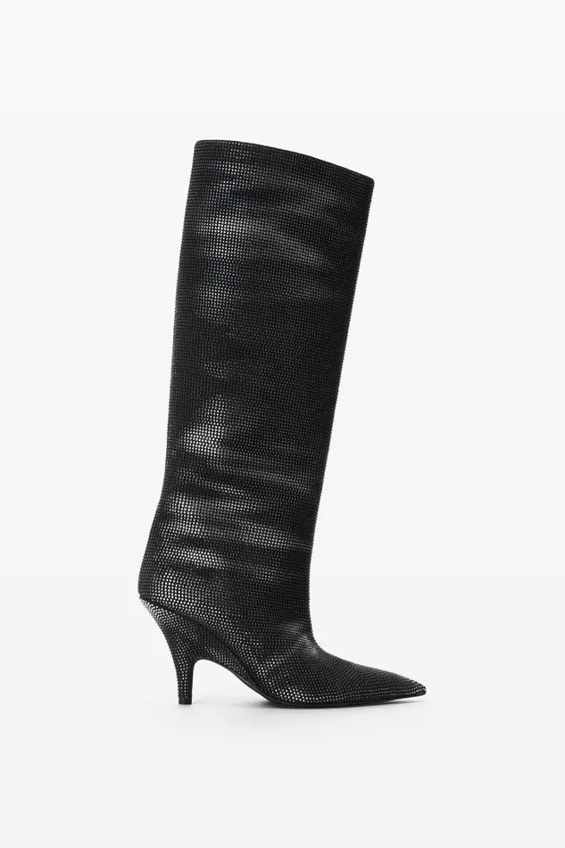 Alexander Wang Shoes Women Diablo 90mm Tall Boot In Crystal Hotfix