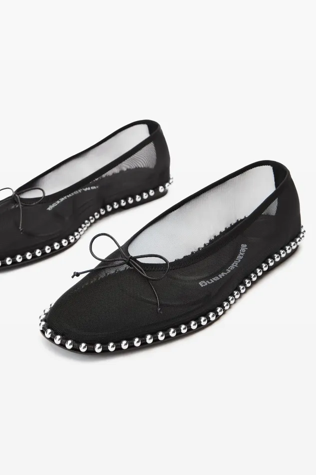 Alexander Wang Shoes Women Lina Ballchain Flat In Mesh