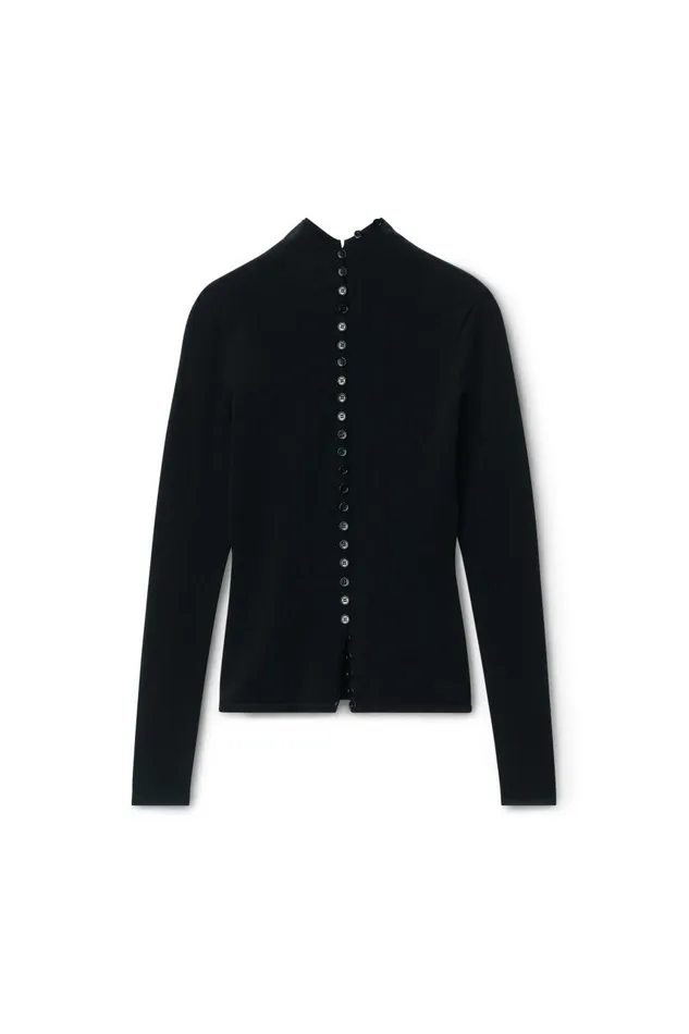Alexander Wang Sweaters Women LongSleeve HighNeck Cardigan
