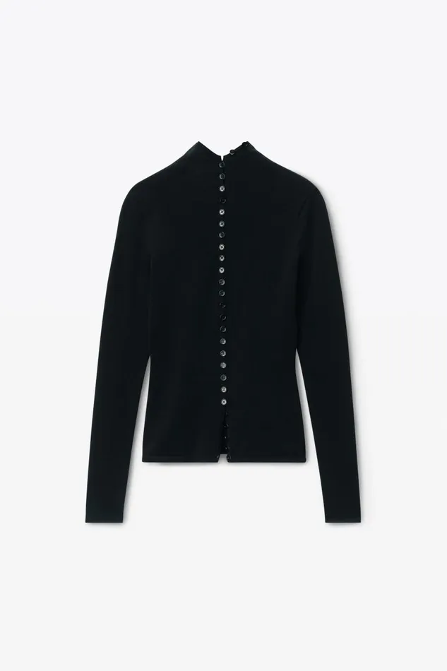 Alexander Wang Sweaters Women LongSleeve HighNeck Cardigan