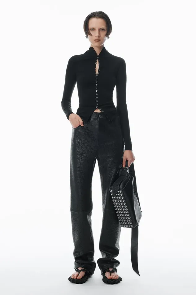 Alexander Wang Sweaters Women LongSleeve HighNeck Cardigan