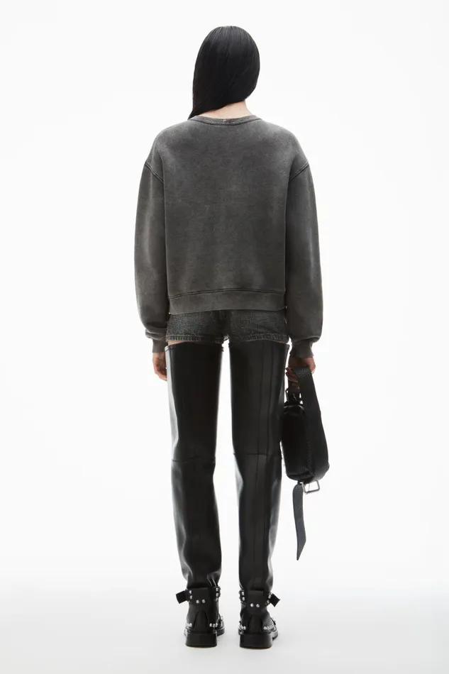 Alexander Wang Sweatshirts Women Blade LogoEmbossed Sweatshirt In Cotton Terry