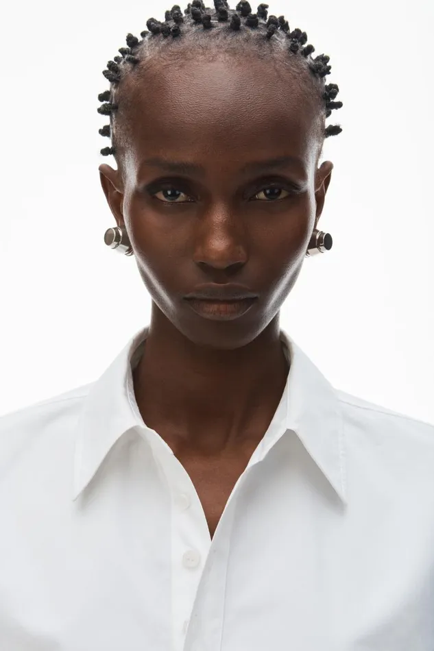 Alexander Wang Tops and Shirts Women Pointed Shirt In Organic Cotton