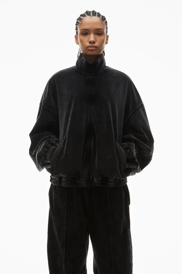 Alexander Wang UnisexWomenMen LogoEmbossed Track Jacket