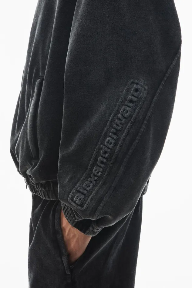 Alexander Wang UnisexWomenMen LogoEmbossed Track Jacket