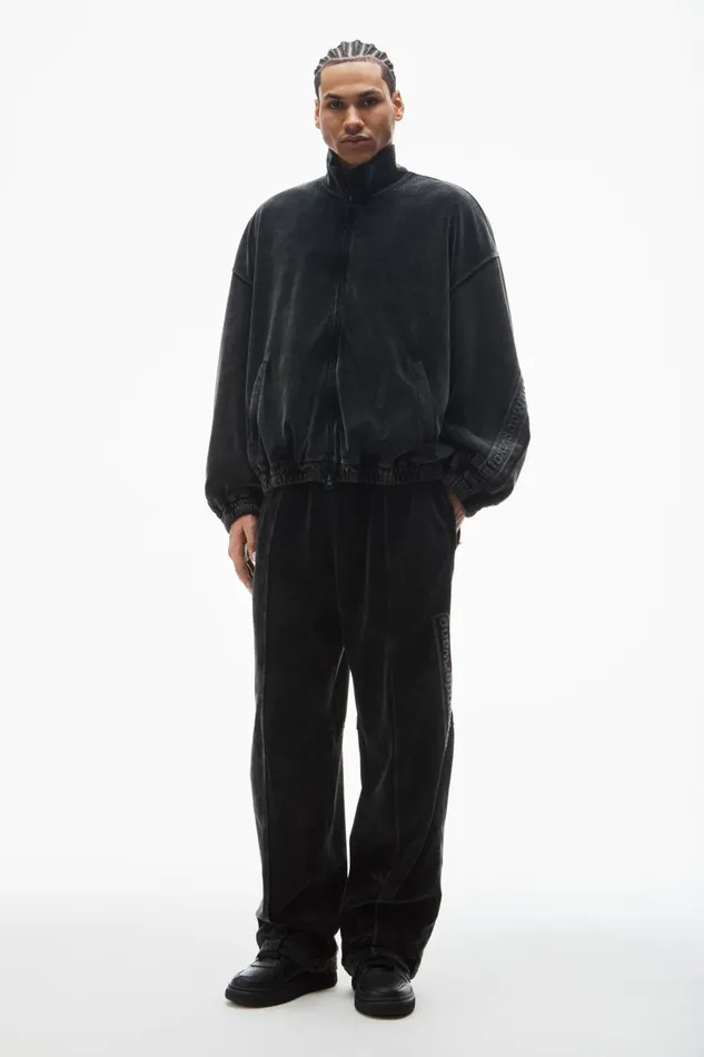 Alexander Wang UnisexWomenMen LogoEmbossed Track Jacket