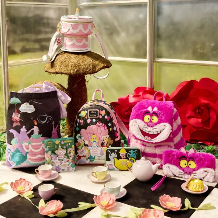 Alice In Wonderland Exclusive Cheshire Cat Plush Light Up Mini Backpack Unisex Loungefly Bags and Wallets Alice In Wonderland Exclusive Cheshire Cat Plush Light Up Mini Backpack Unisex Loungefly Bags and Wallets