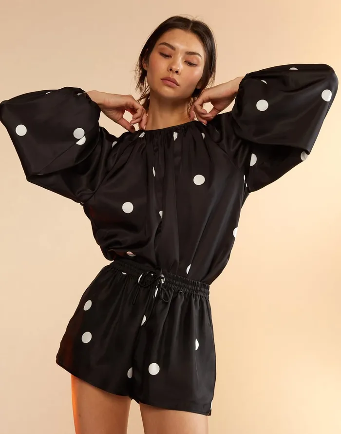 Alice Silk Shorts 8211 Blkwt Women Cynthia Rowley Bottoms