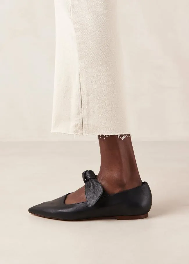 ALOHAS Ballet Flats Fossil 8211 Black Leather Ballet Flats 8211 Women