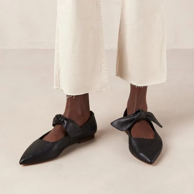 ALOHAS Ballet Flats Fossil 8211 Black Leather Ballet Flats 8211 Women
