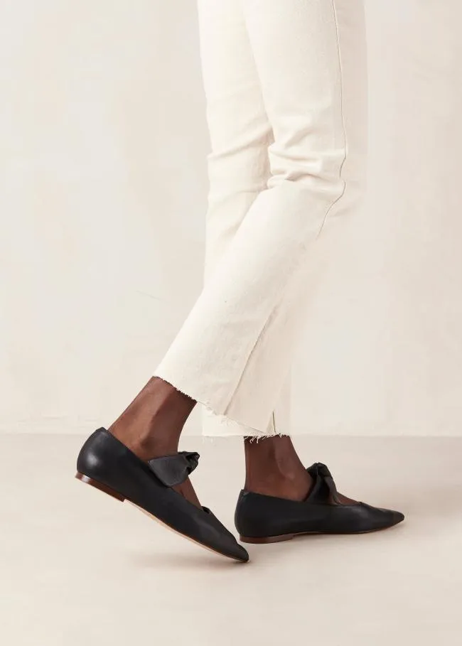 ALOHAS Ballet Flats Fossil 8211 Black Leather Ballet Flats 8211 Women