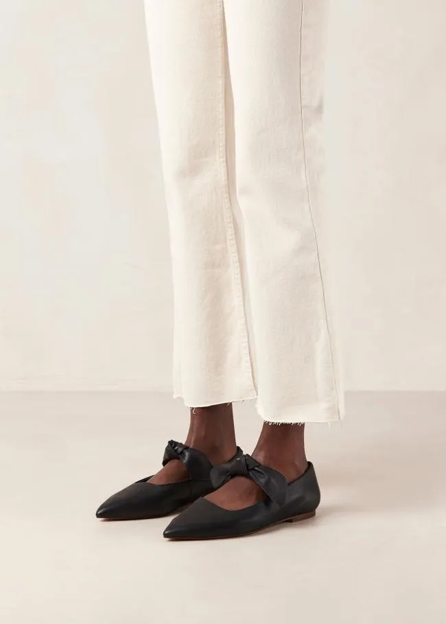 ALOHAS Ballet Flats Fossil 8211 Black Leather Ballet Flats 8211 Women