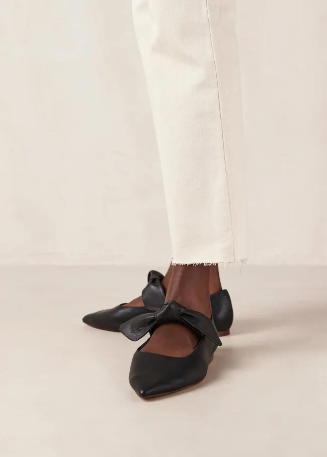 ALOHAS Ballet Flats Fossil 8211 Black Leather Ballet Flats 8211 Women