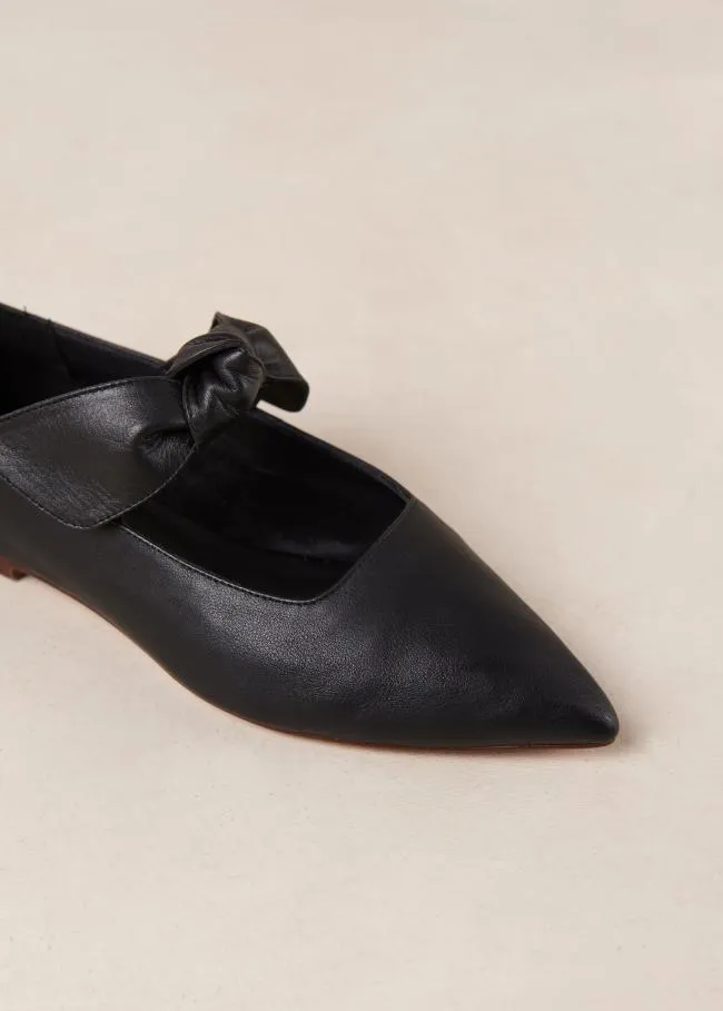 ALOHAS Ballet Flats Fossil 8211 Black Leather Ballet Flats 8211 Women
