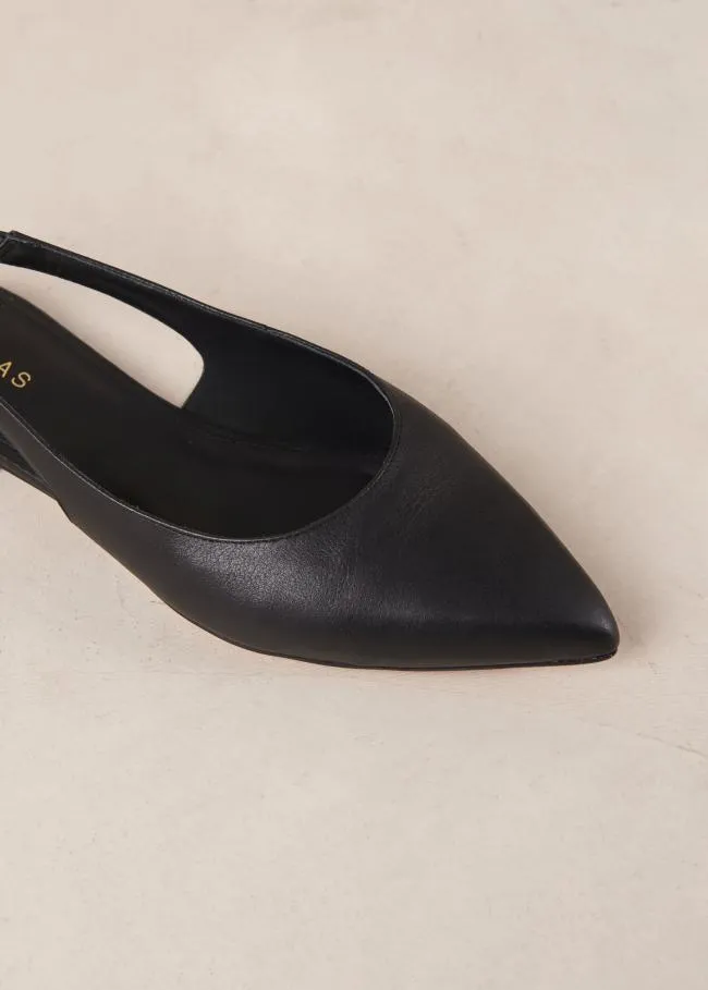 ALOHAS Ballet Flats Ribbon 8211 Black Leather Ballet Flats 8211 Women