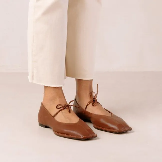 ALOHAS Ballet Flats Sway 8211 Brown Leather Ballet Flats 8211 Women