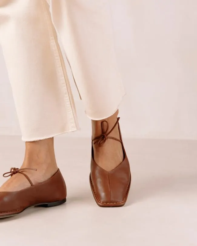 ALOHAS Ballet Flats Sway 8211 Brown Leather Ballet Flats 8211 Women