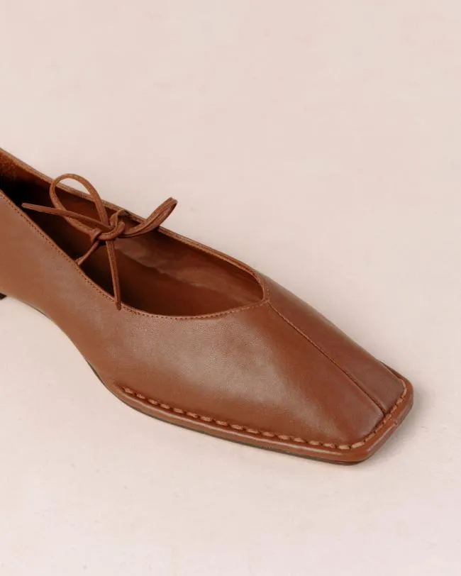 ALOHAS Ballet Flats Sway 8211 Brown Leather Ballet Flats 8211 Women