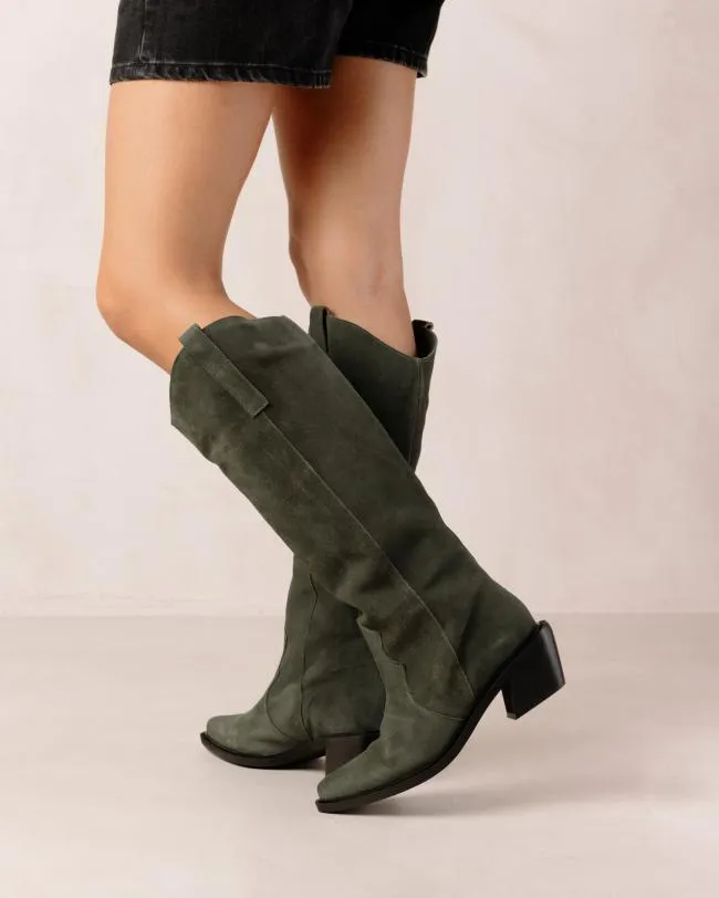 ALOHAS Boots Mount 8211 Green Suede Boots 8211 Women