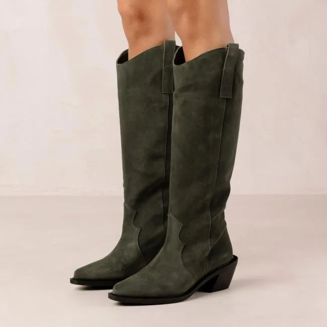 ALOHAS Boots Mount 8211 Green Suede Boots 8211 Women