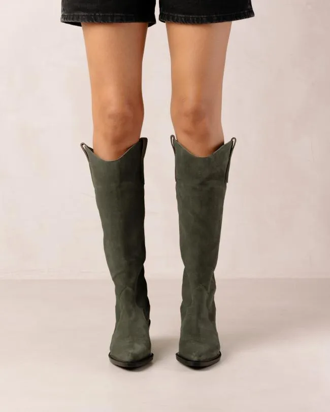 ALOHAS Boots Mount 8211 Green Suede Boots 8211 Women