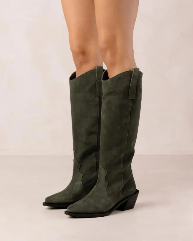 ALOHAS Boots Mount 8211 Green Suede Boots 8211 Women
