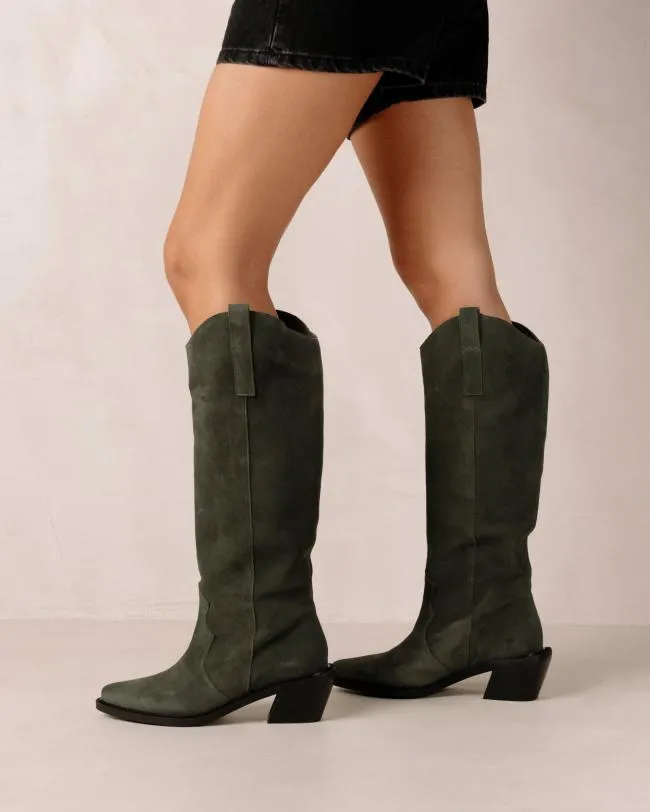 ALOHAS Boots Mount 8211 Green Suede Boots 8211 Women