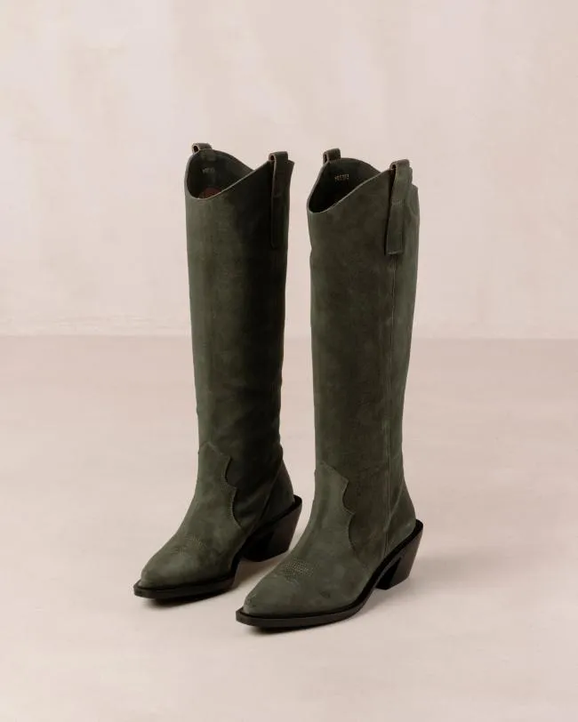 ALOHAS Boots Mount 8211 Green Suede Boots 8211 Women