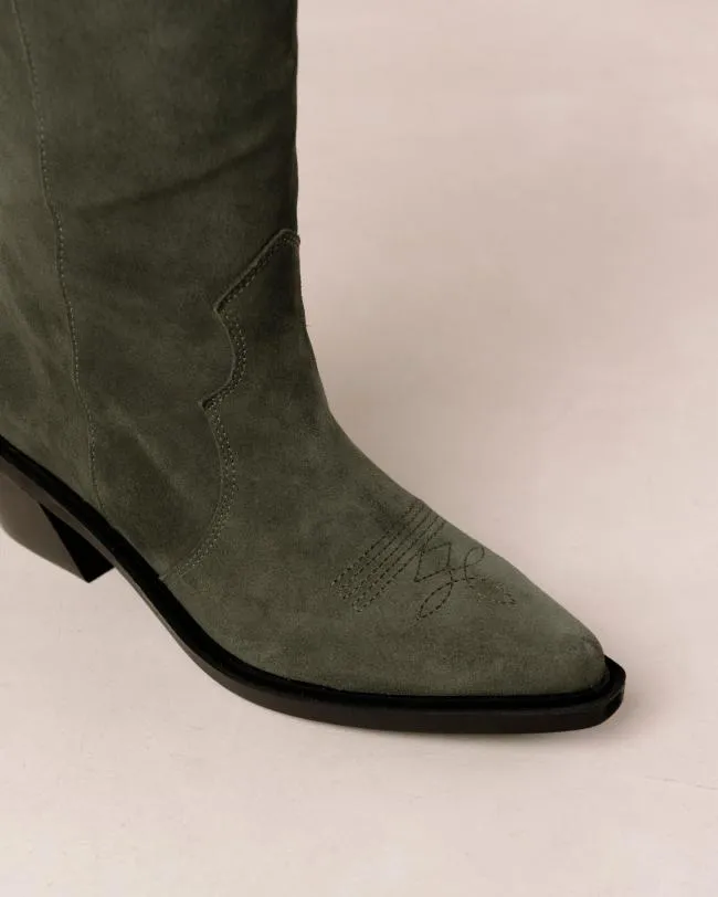 ALOHAS Boots Mount 8211 Green Suede Boots 8211 Women