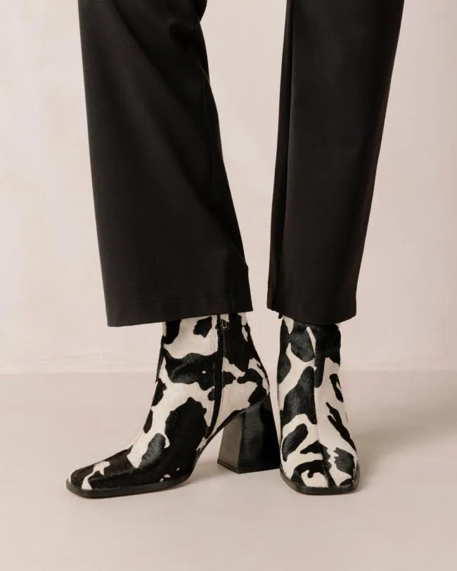 ALOHAS Boots South Cow 8211 Cow Print Leather Boots 8211 Women