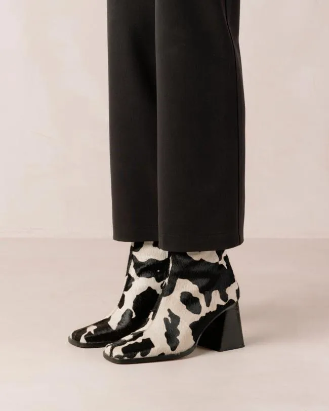 ALOHAS Boots South Cow 8211 Cow Print Leather Boots 8211 Women