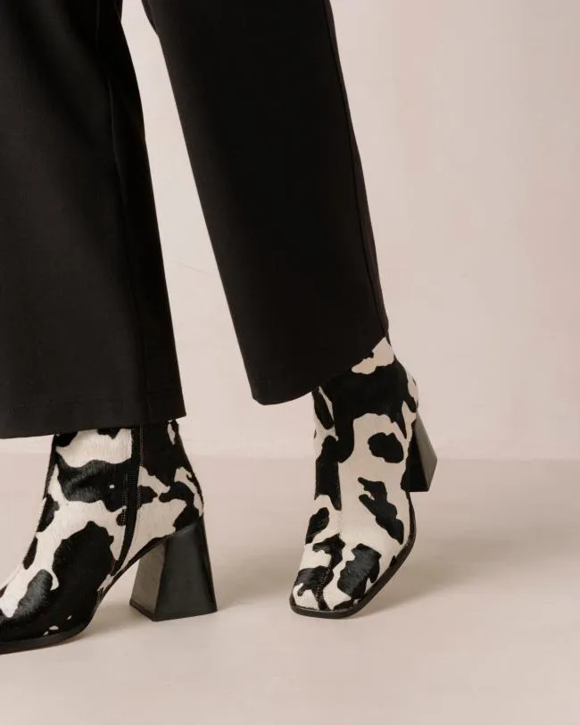 ALOHAS Boots South Cow 8211 Cow Print Leather Boots 8211 Women