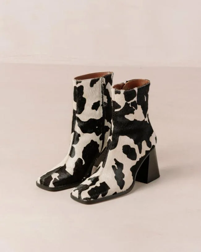 ALOHAS Boots South Cow 8211 Cow Print Leather Boots 8211 Women