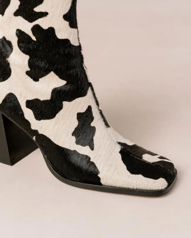 ALOHAS Boots South Cow 8211 Cow Print Leather Boots 8211 Women