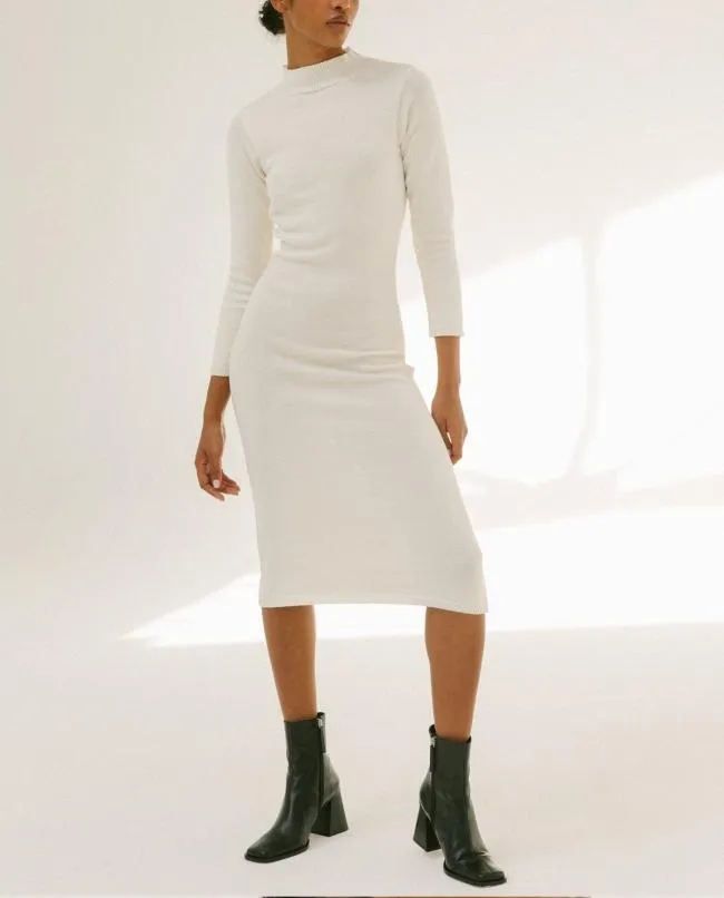 ALOHAS Dresses Conquest 8211 White Knit Dress 8211 Women