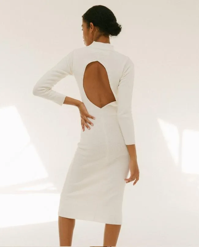 ALOHAS Dresses Conquest 8211 White Knit Dress 8211 Women