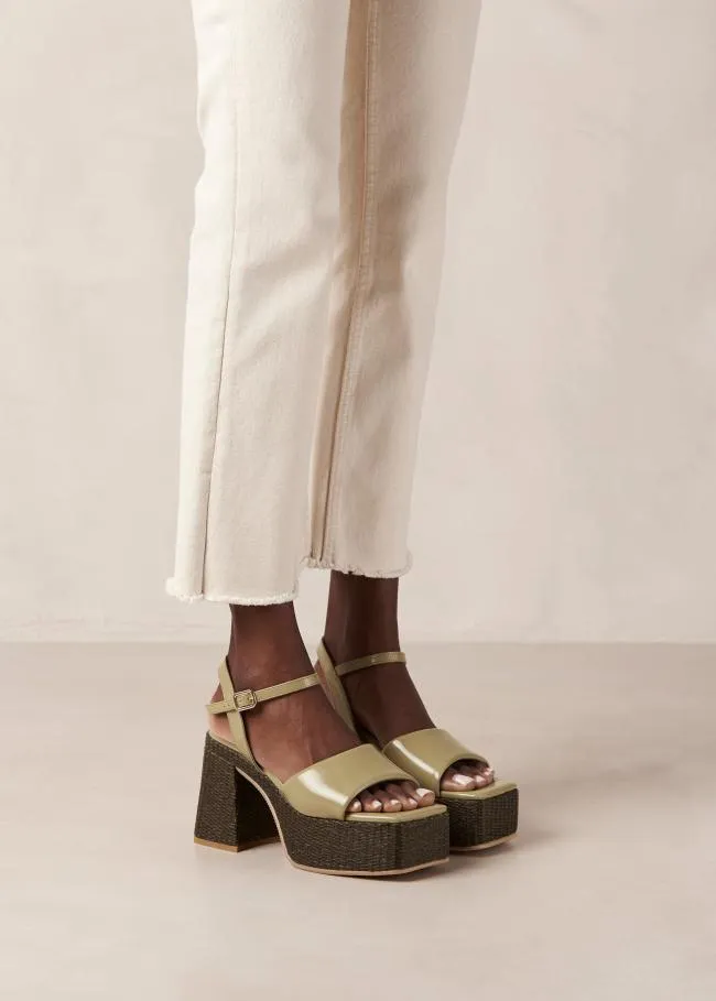 ALOHAS Heels Jazzy 8211 Green Vegan Sandals 8211 Women