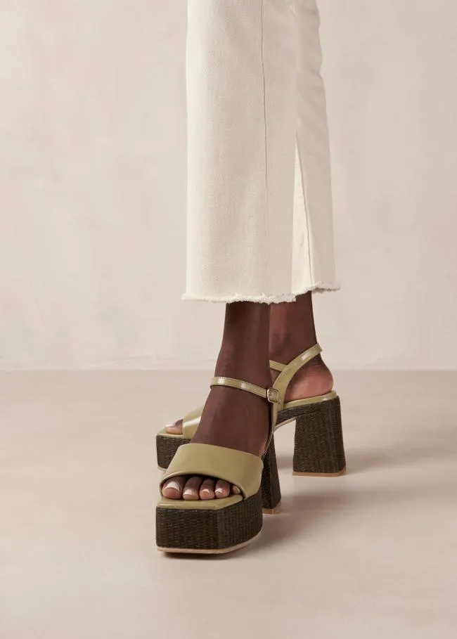ALOHAS Heels Jazzy 8211 Green Vegan Sandals 8211 Women